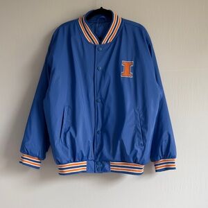 Steve & Barry's Blue Varsity Jacket with Orange Accents